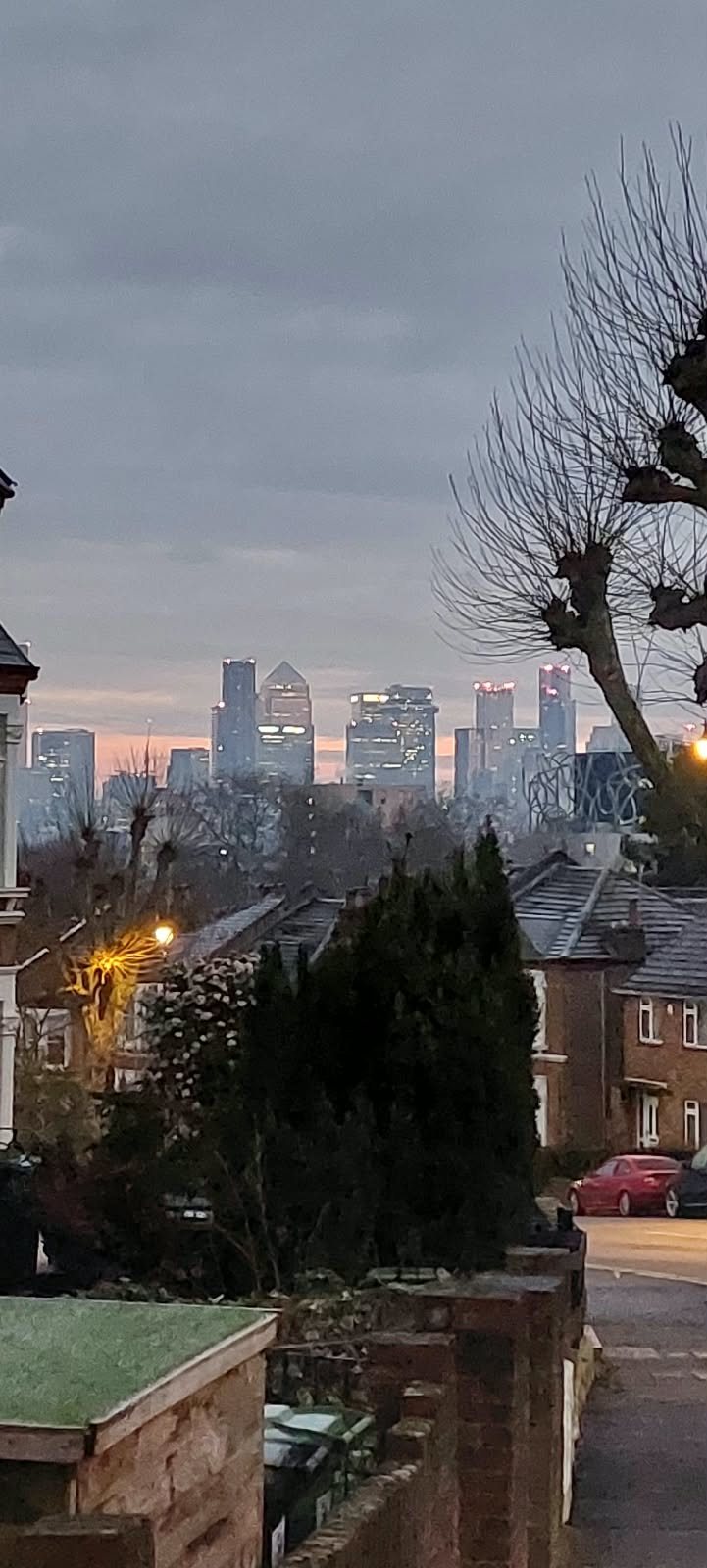Canary Wharf at dusk